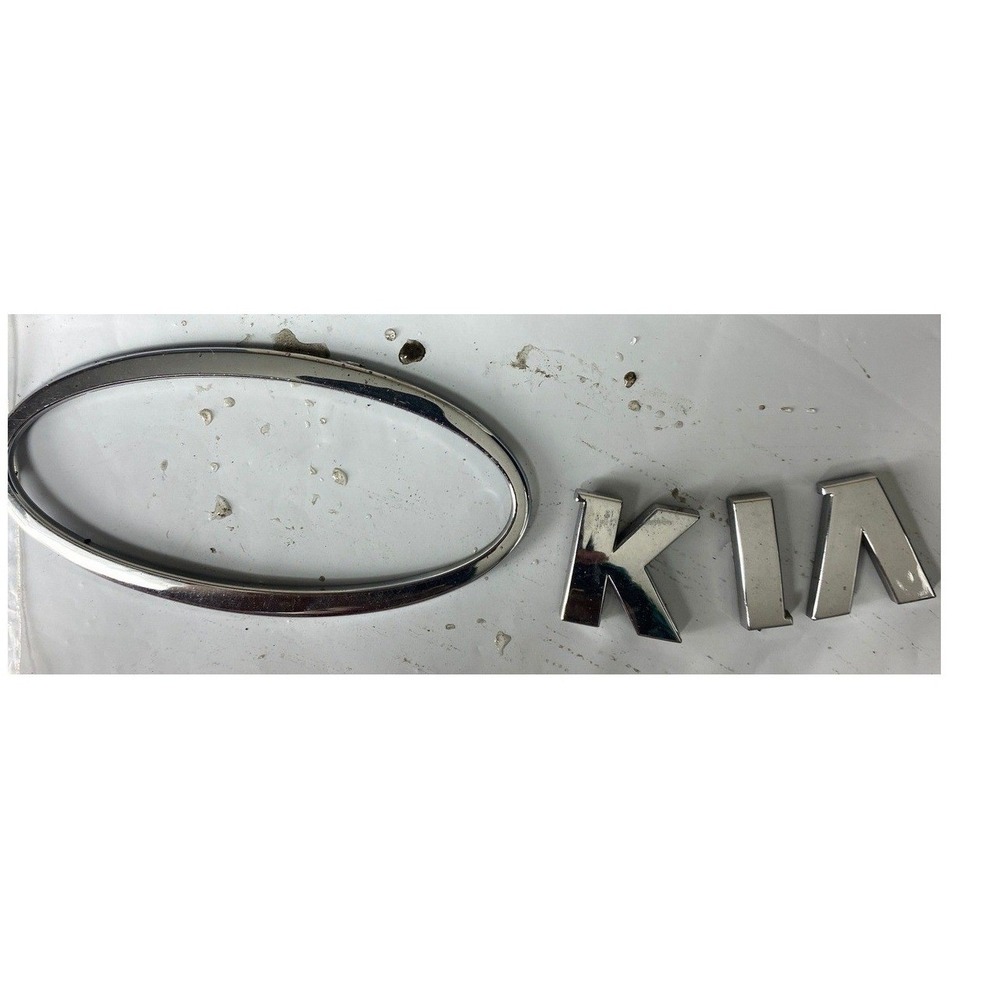 KIA Chrome Trunk Emblem Letters Badge w/ Oval‎ Surround OEM